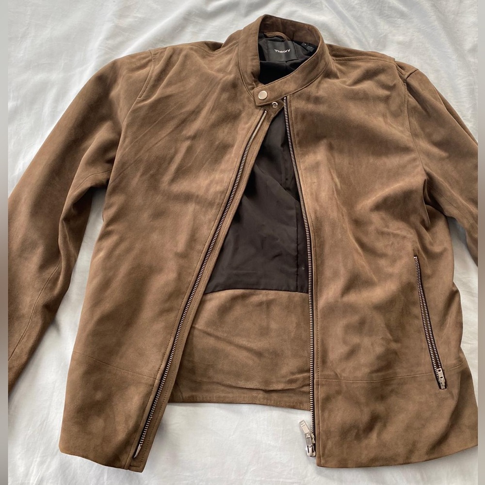 Theory Suede Racer Jacket